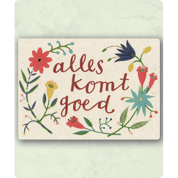 Postkaart Alles komt goed Claire van Heukelom